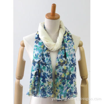 newest coloed square casual printing ladies woven shawl